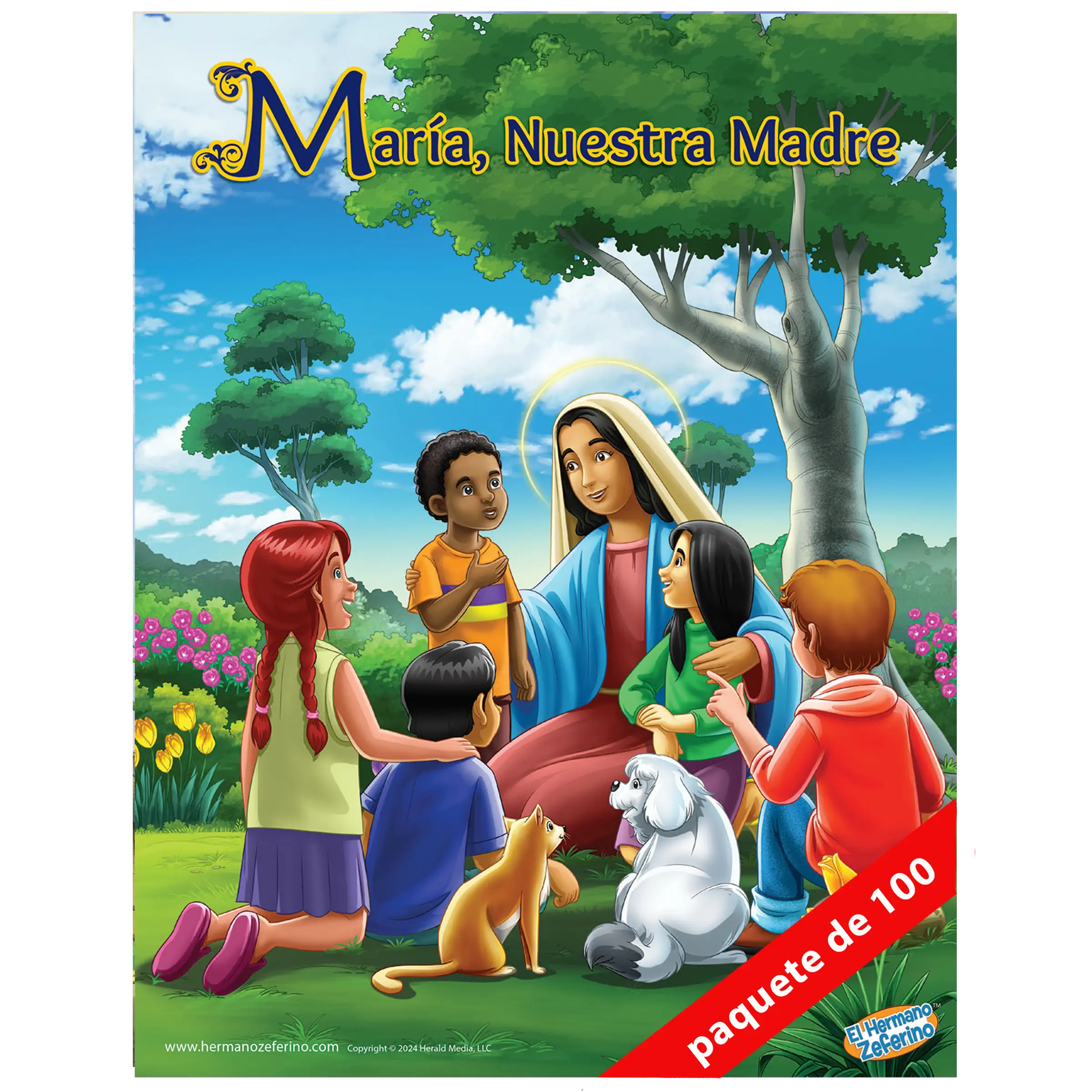 Madre María con un grupo de niños paquete de 100