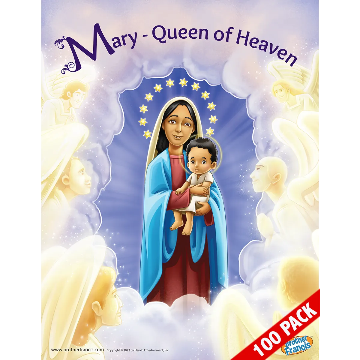 Brother Francis Mini Poster - Mary - Queen of Heaven