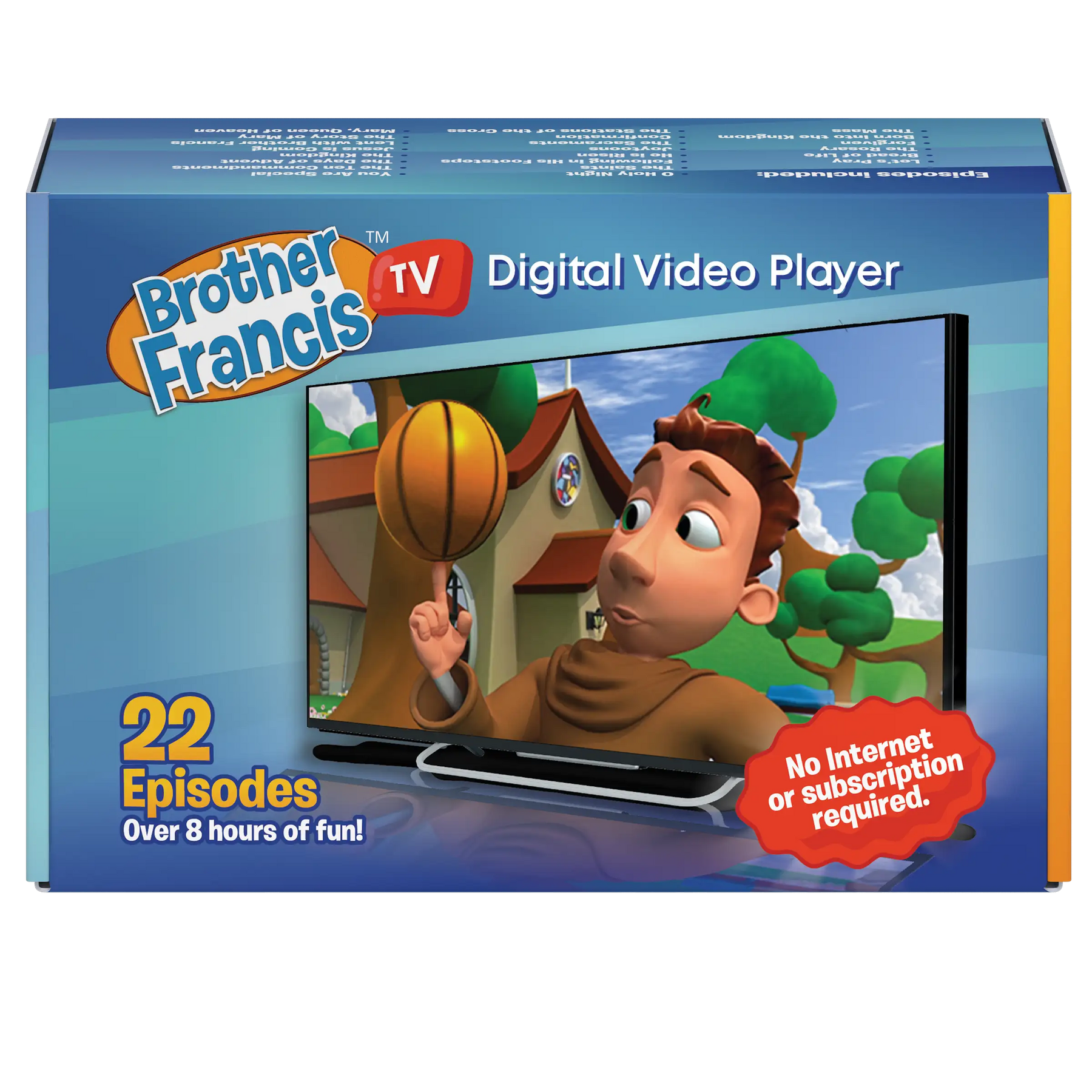 22 episodes over 8 hours of fun brother francis