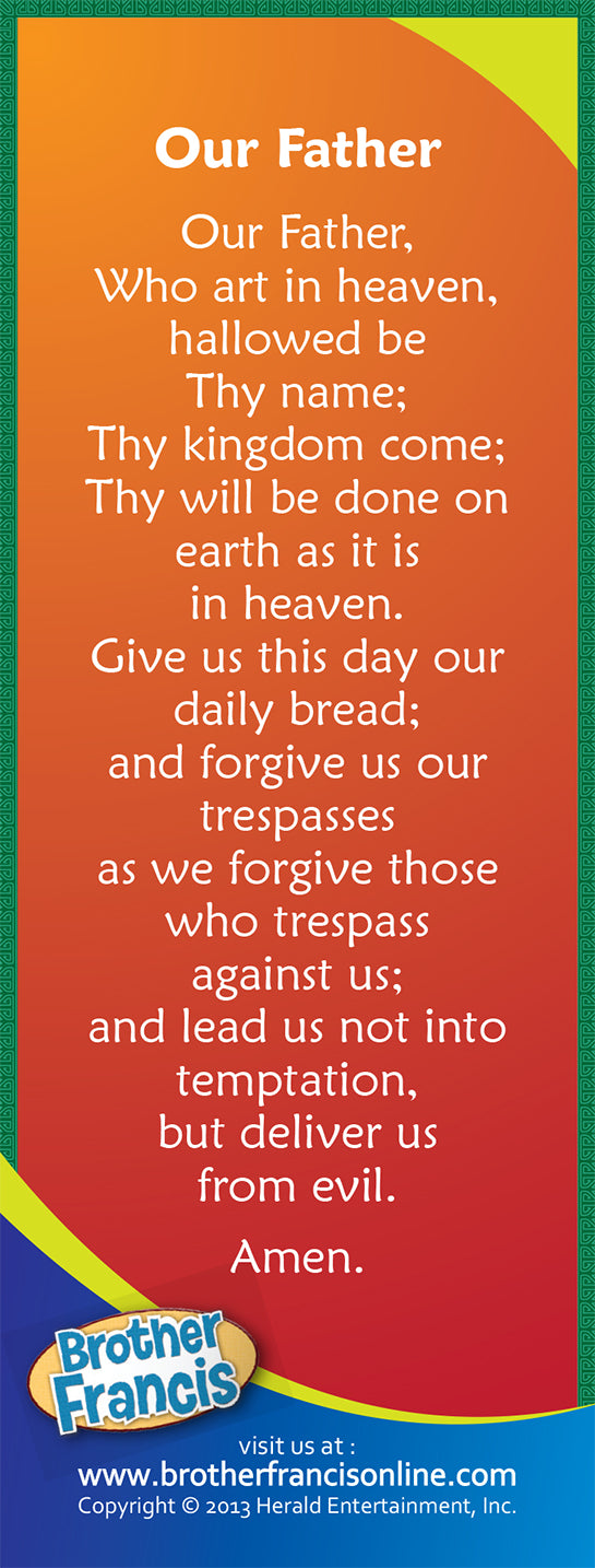 Bookmark - Catholic Our Father prayer on back