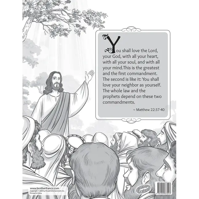 Matthew 22:37-40 Jesus preaching to crowd