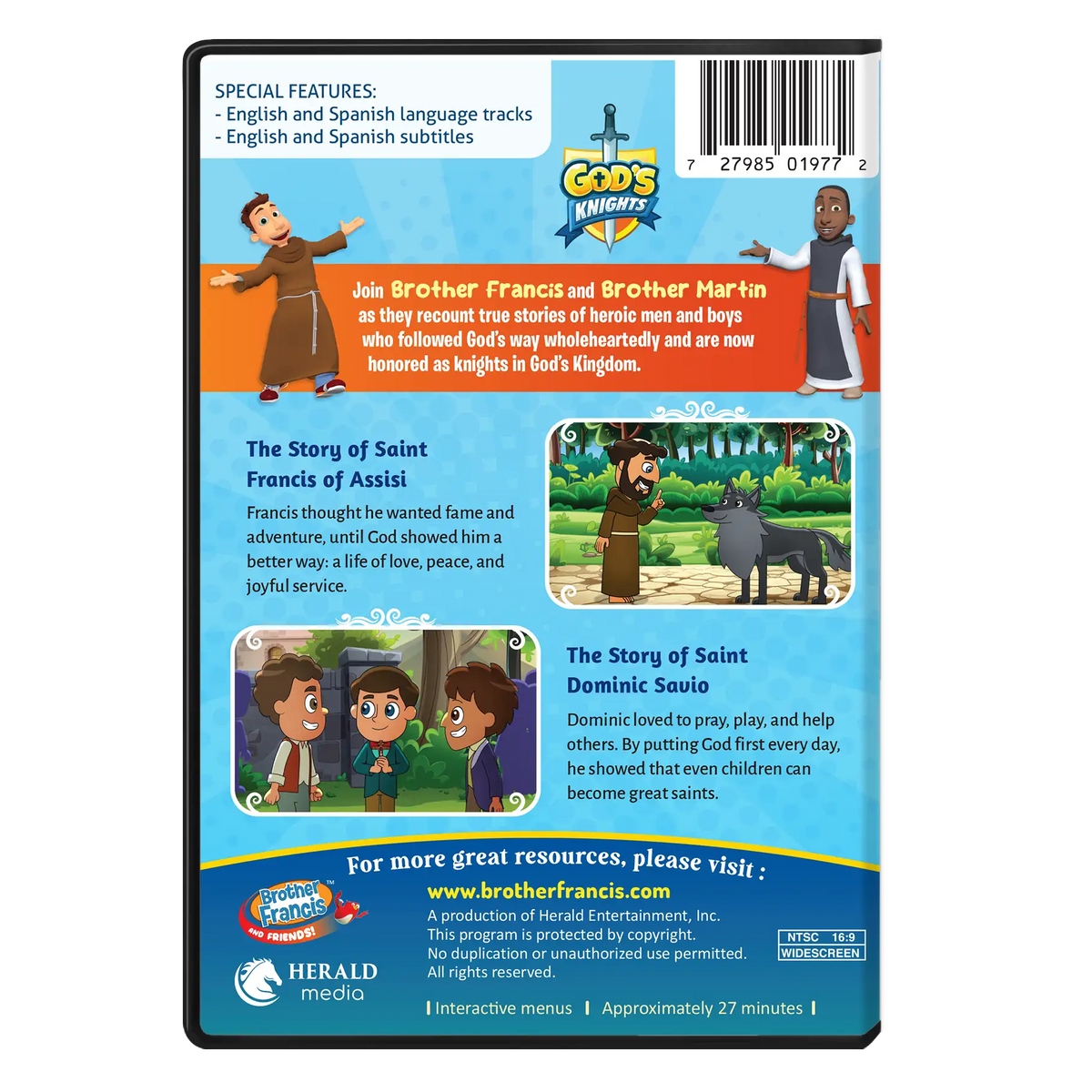 Brother Francis DVD Ep. 28: God's Knights Vol. 2 - St. Francis of Assisi and St. Dominic Savio