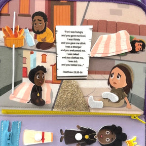 God's Princesses Vol. 1 Felt Busy Book - St. Joan of Arc and St. Josephine Bakhita