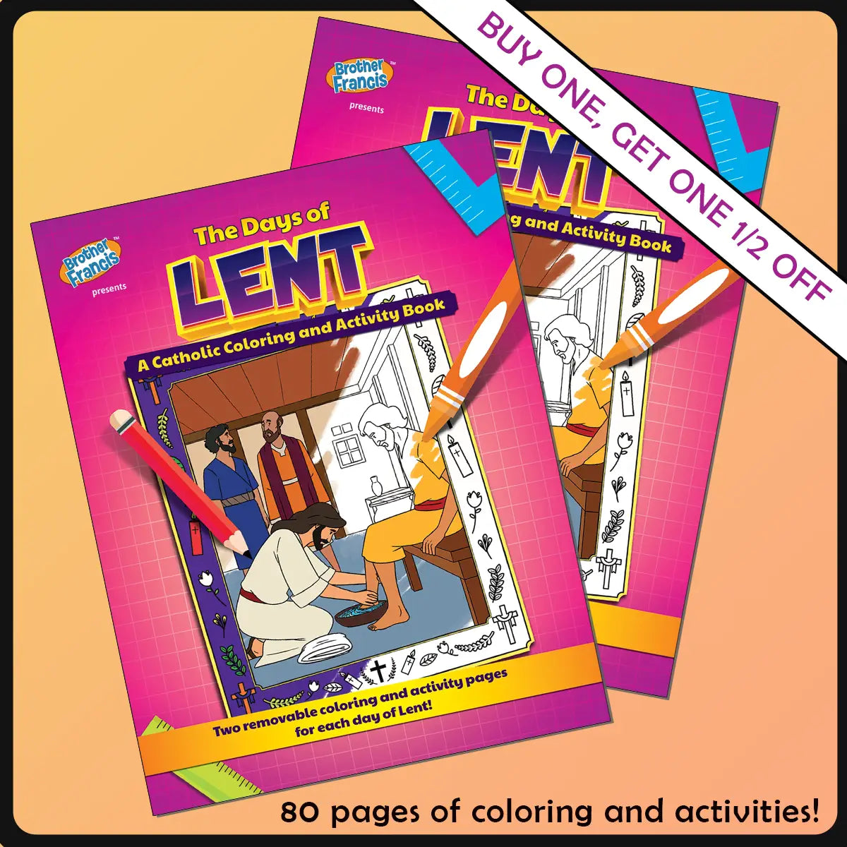 The Days of Lent - 80-Page Catholic Coloring and Activity Book