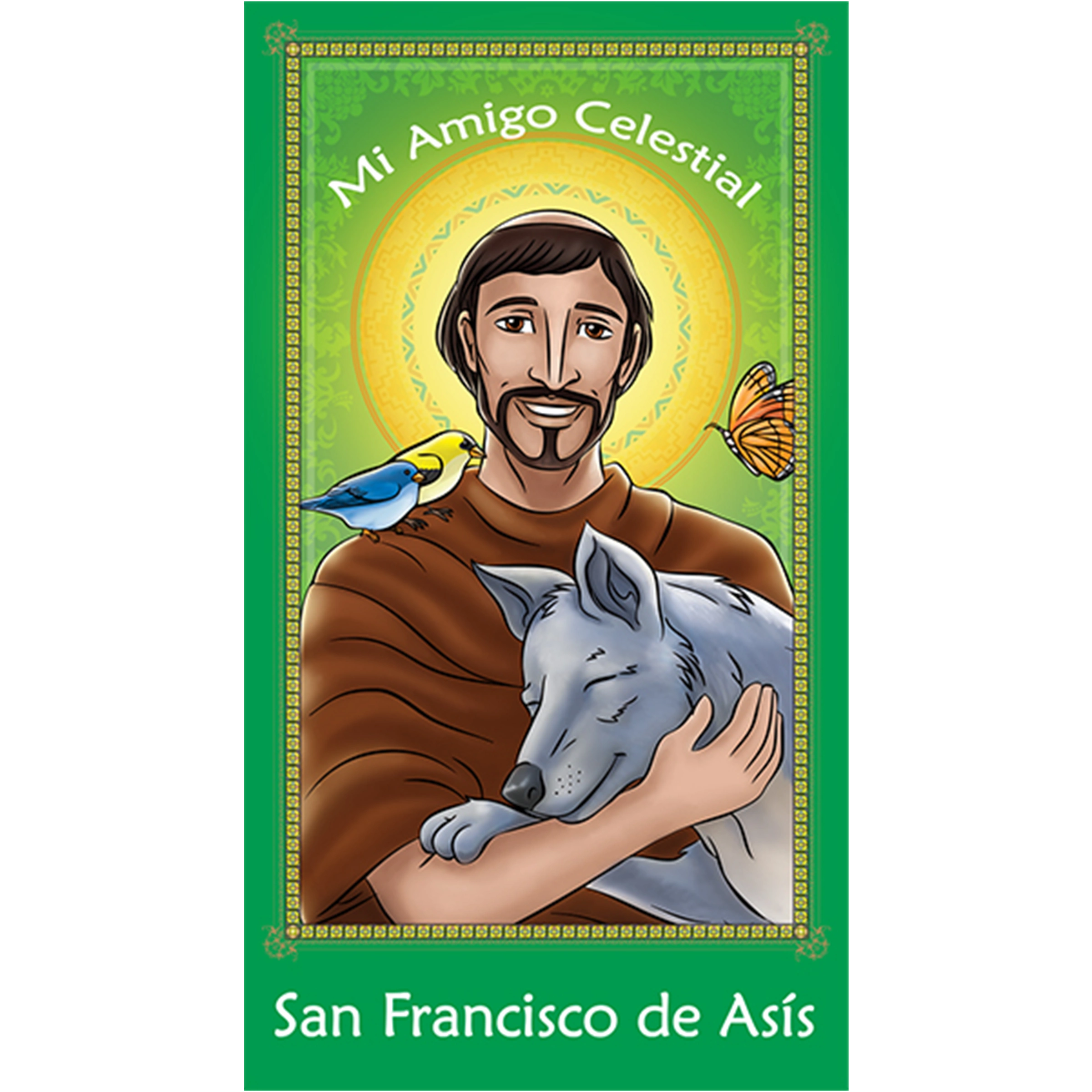 San Francisco de Asis Tarjeta de oración, Saint Francis of Assisi Holy Card in Spanish
