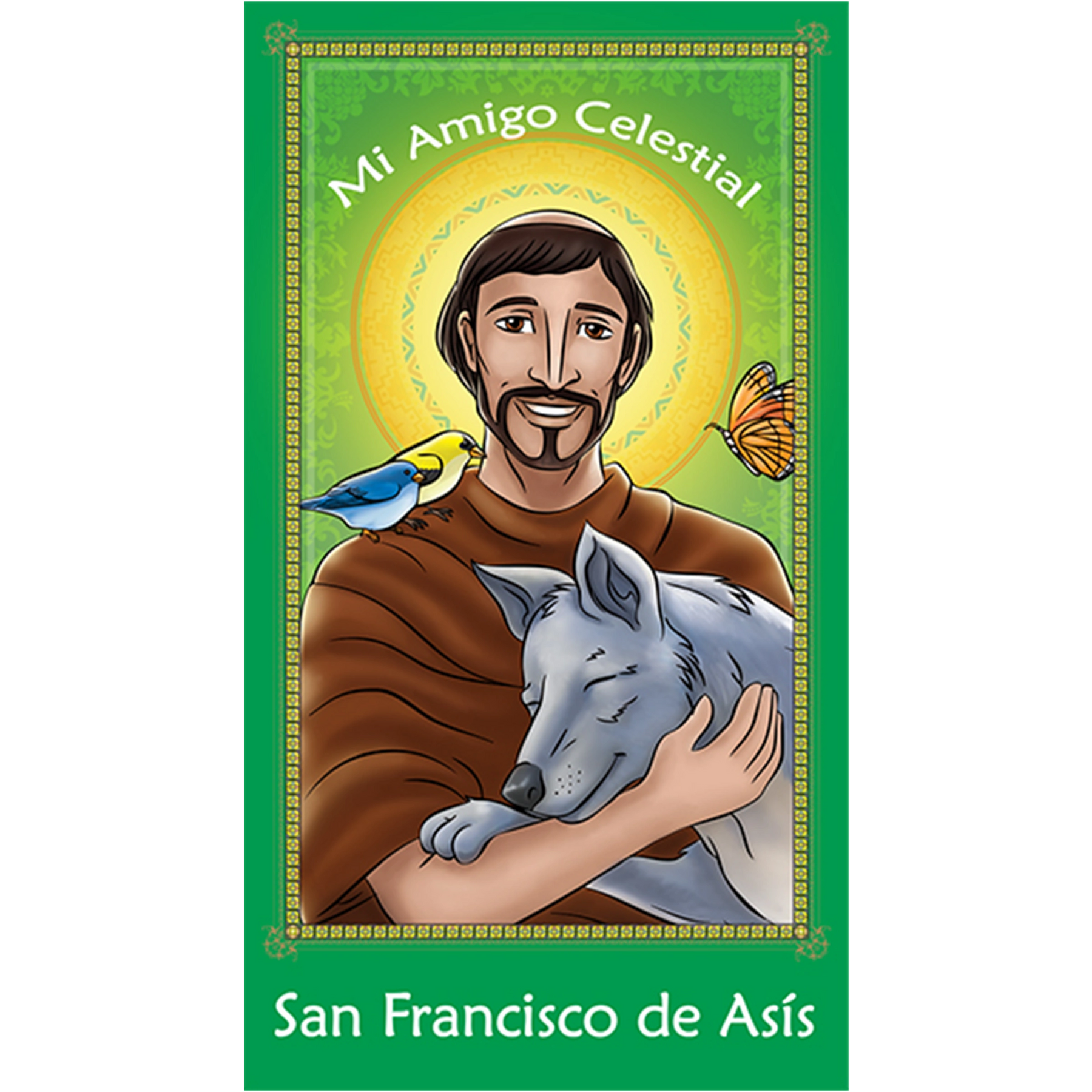 San Francisco de Asis Tarjeta de oración, Saint Francis of Assisi Holy Card in Spanish
