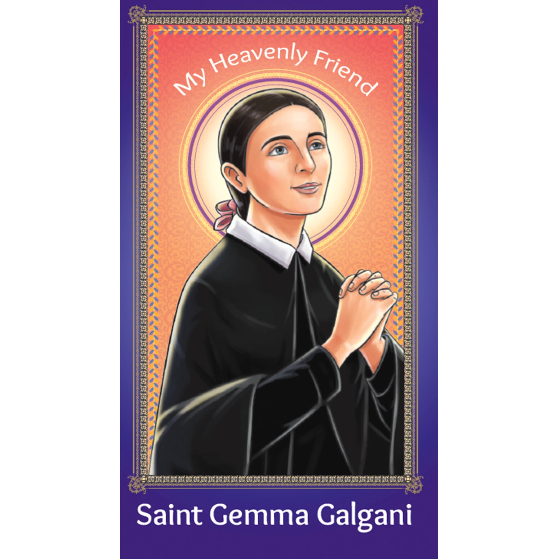 Saint Gemma Galgani praying holy card