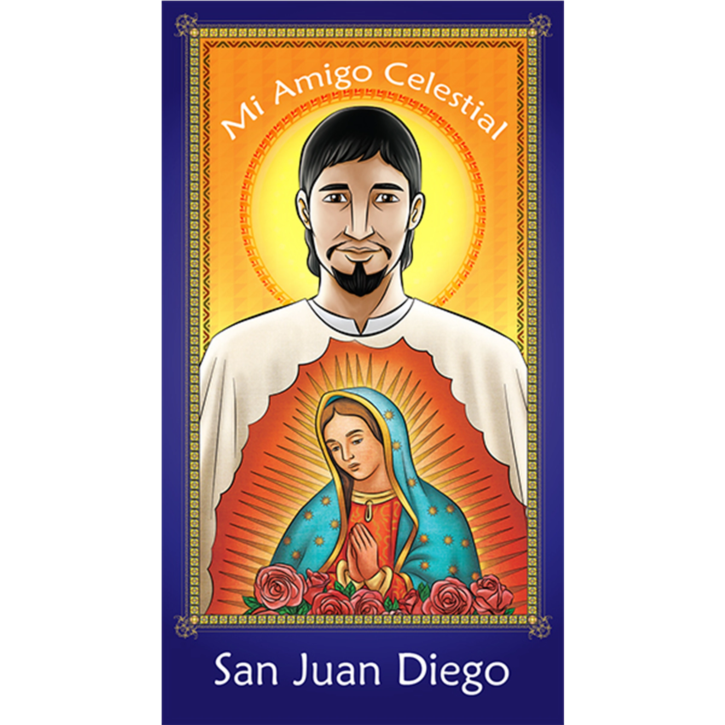 San Juan Diego Tarjeta de oración. Saint Juan Diego prayer card Spanish. 