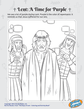 Download and Print - Lent Coloring Page: Remembering Jesus' Suffering