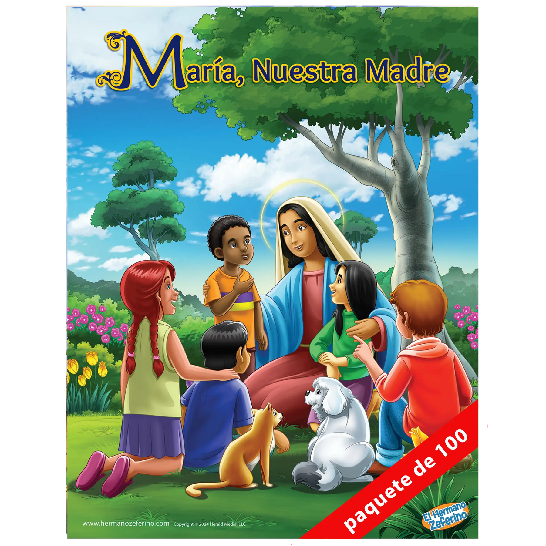 Madre María con un grupo de niños paquete de 100