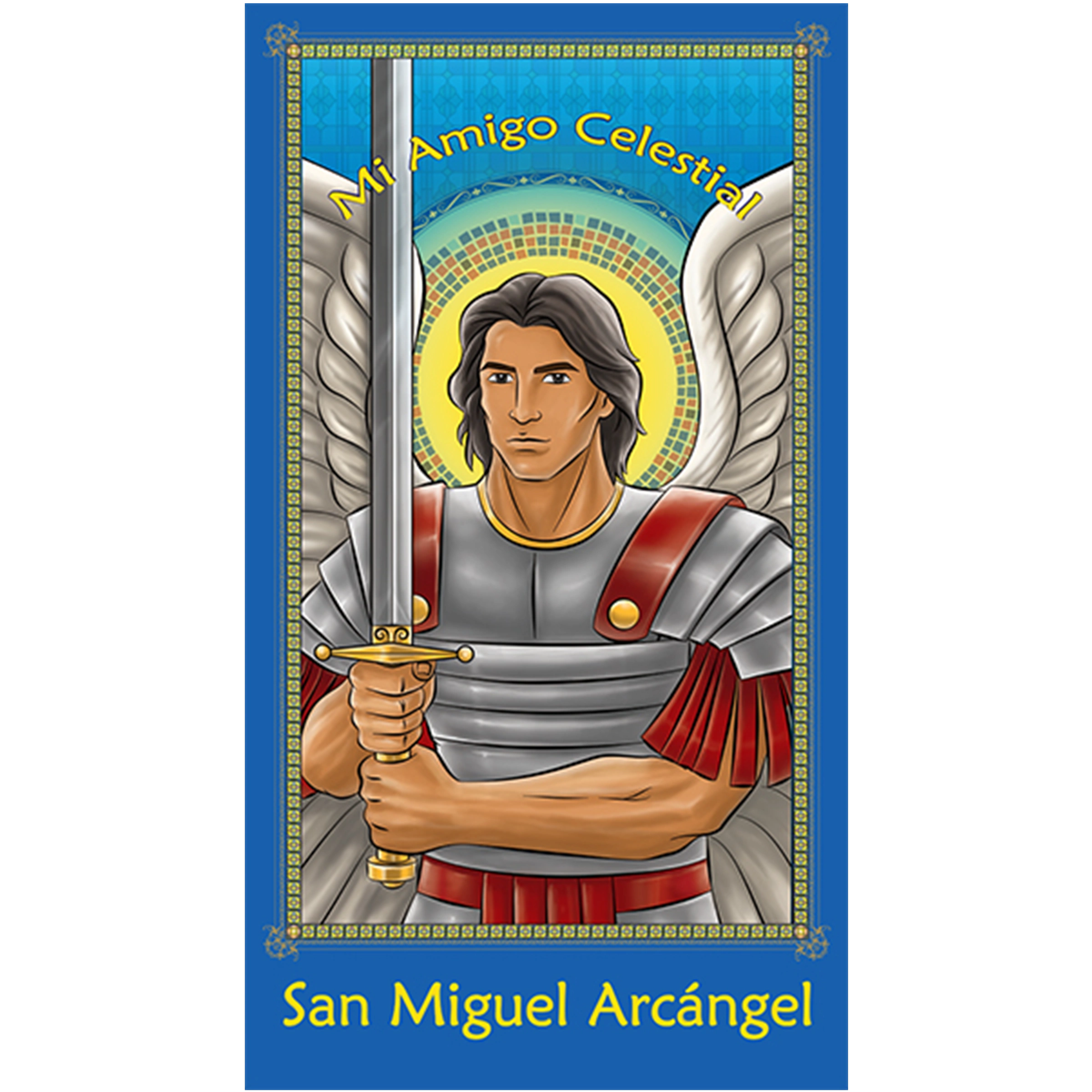 San Miguel Arcangel Tarjeta de oración. Saint Michael 