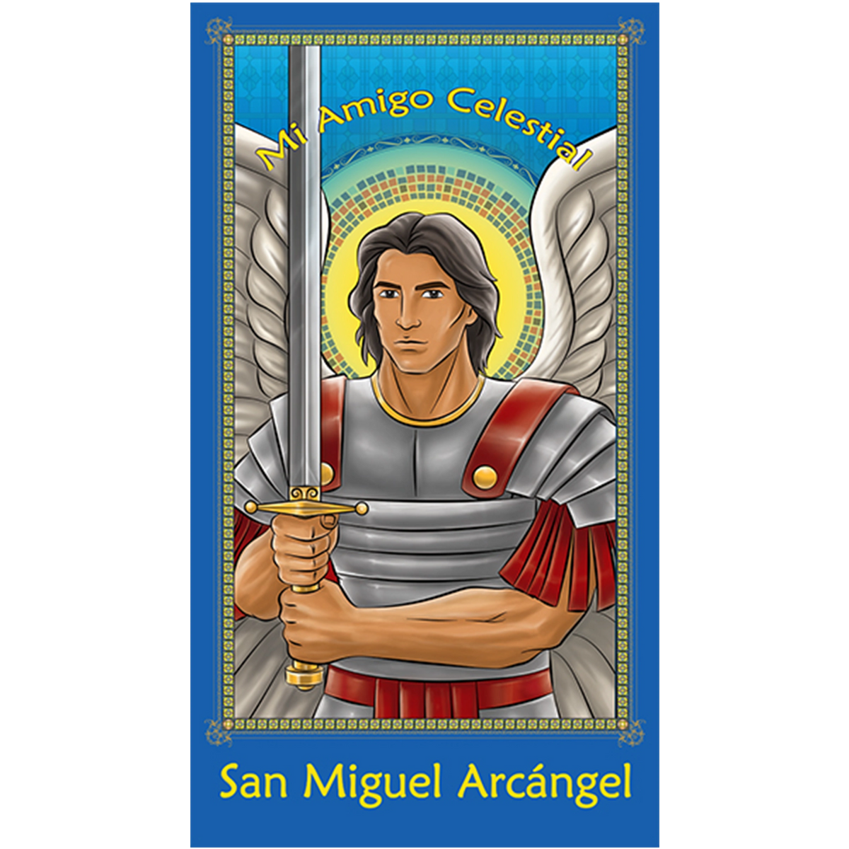 San Miguel Arcangel Tarjeta de oración. Saint Michael 