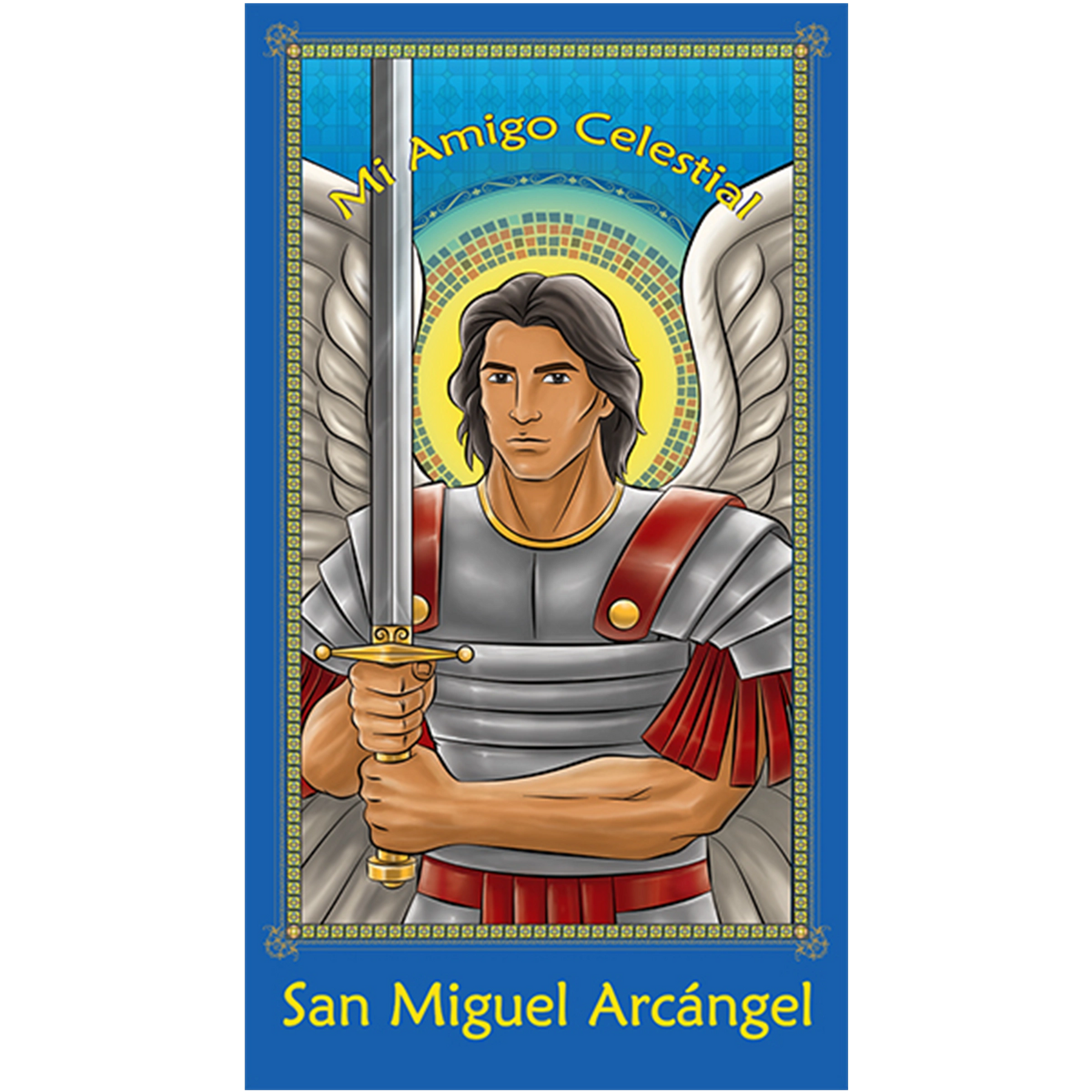 San Miguel Arcangel Tarjeta de oración. Saint Michael 