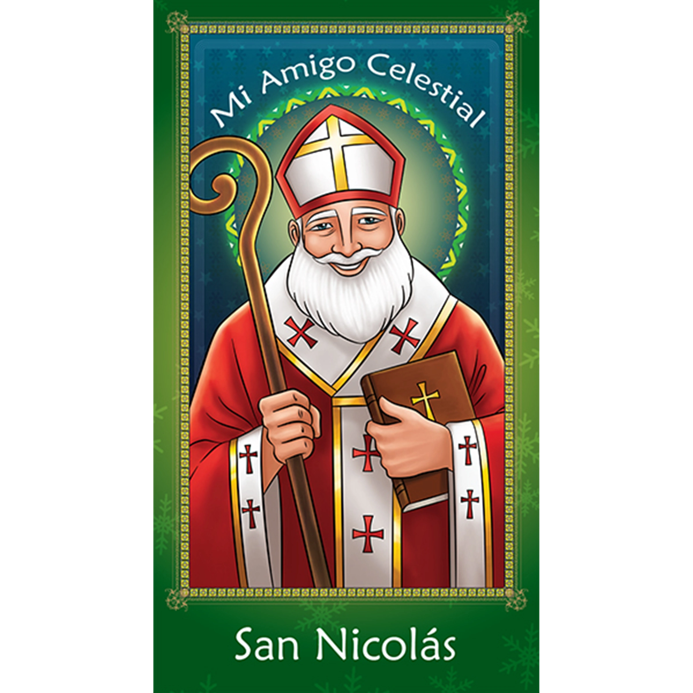 San Nicolas Tarjeta de oración, Saint Nicholas holy card Spanish