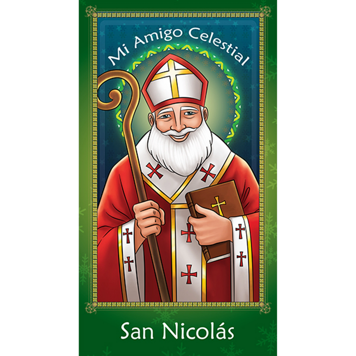 San Nicolas Tarjeta de oración, Saint Nicholas holy card Spanish