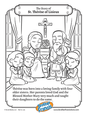 Free Coloring Pages - God's Princesses St. Thérèse of Lisieux & St. Kateri Tekakwitha