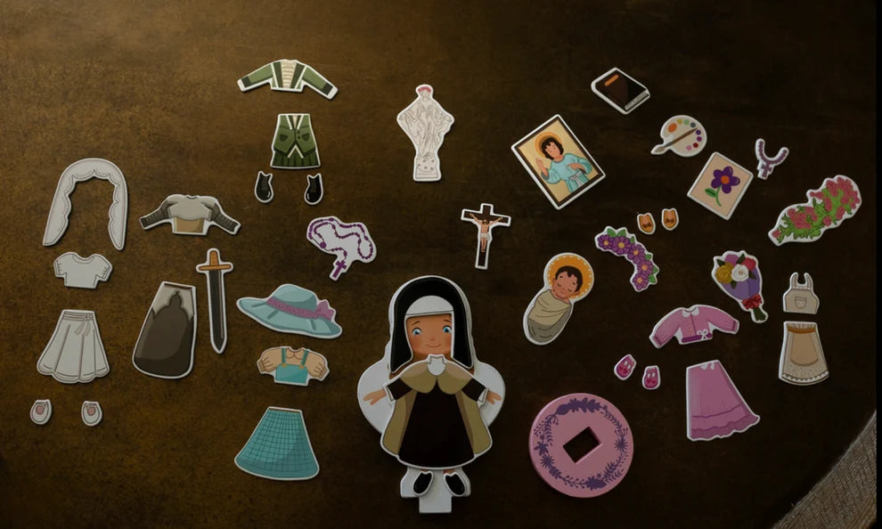 St. Therese Magnetic Wooden Dress-up Doll