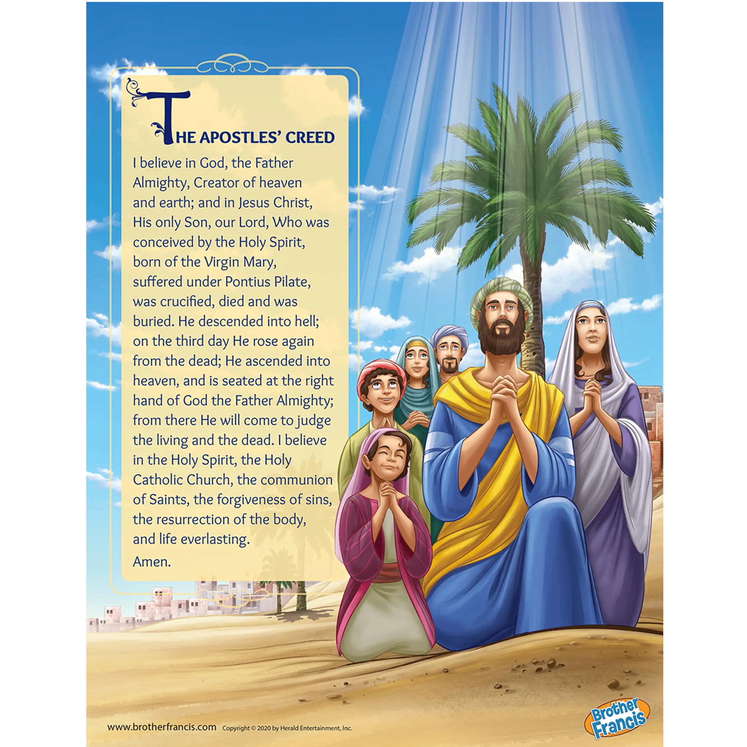 Brother Francis Mini Poster - The Apostles' Creed