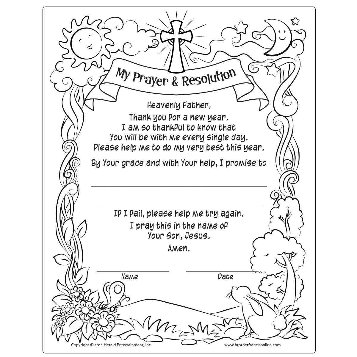 Download and Print - New Year's Resolution