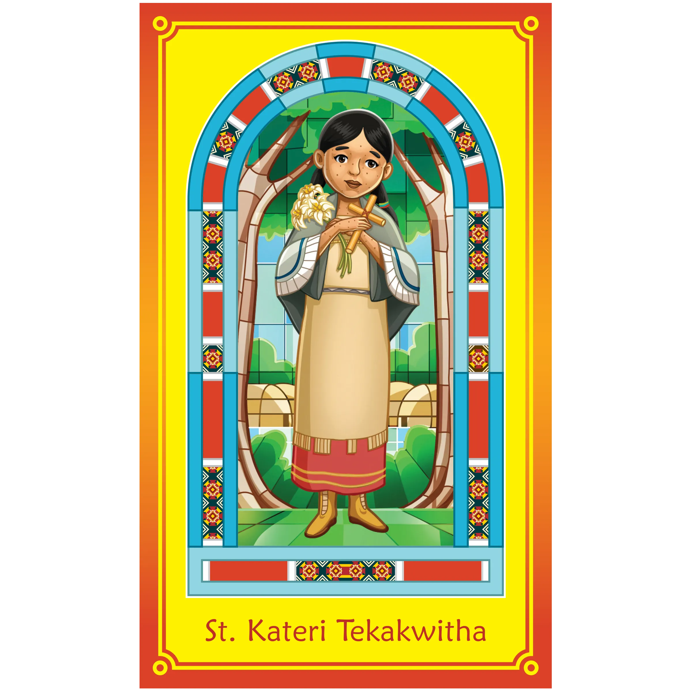 Chime Travelers Collectable Prayer Card - St. Kateri Tekakwitha