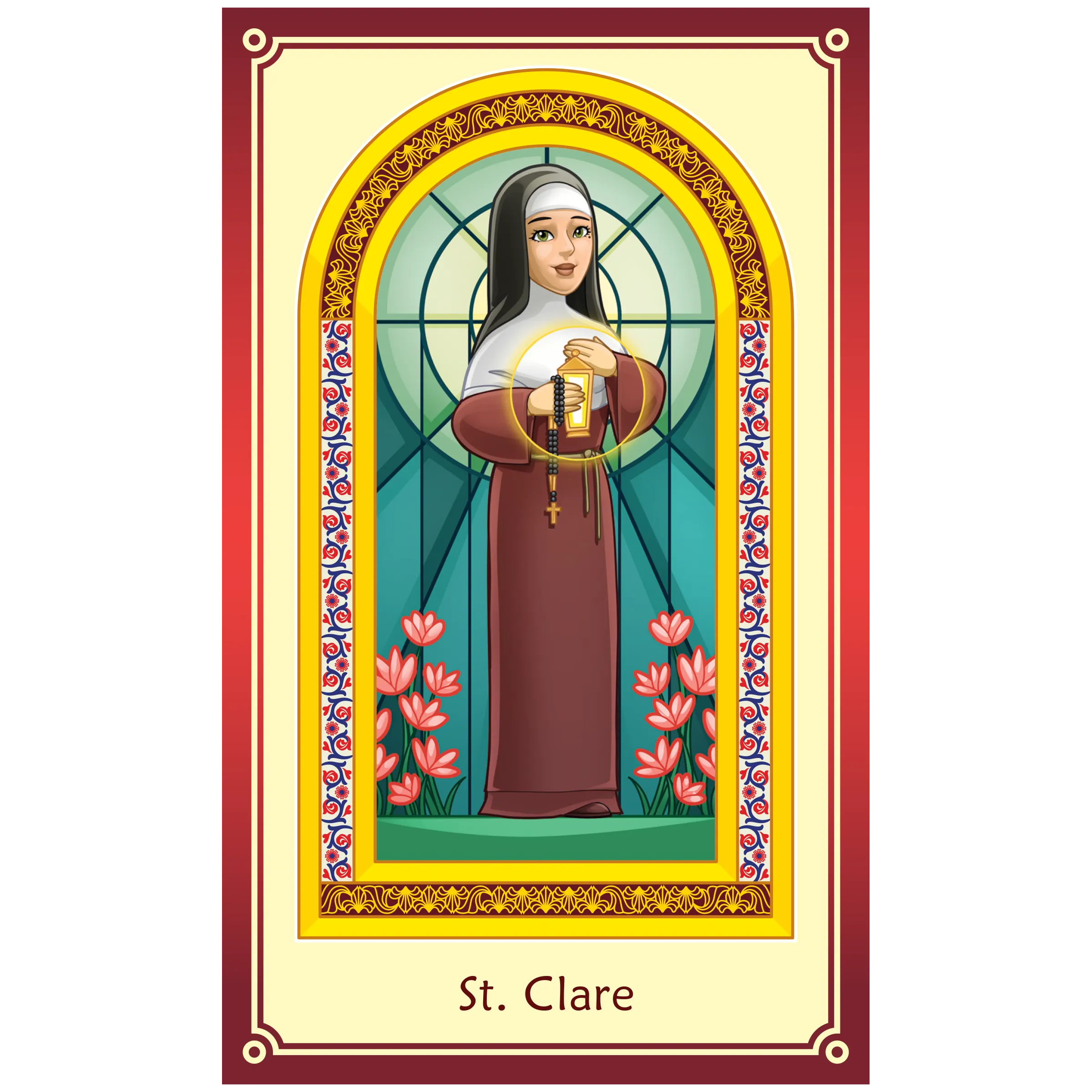 Chime Travelers Collectable Prayer Card - St. Clare of Assisi