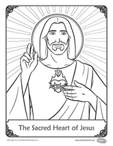 Download and Print - Sacred Heart of Jesus Coloring Page
