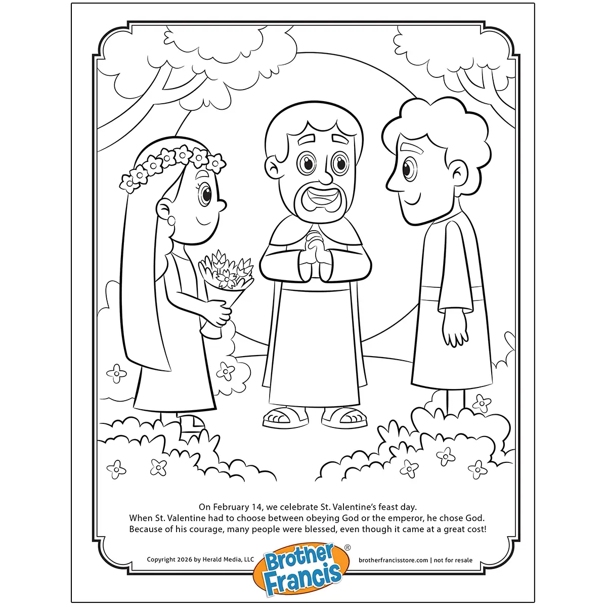 Download and Print - Saint Valentine Coloring Page - God's Knights