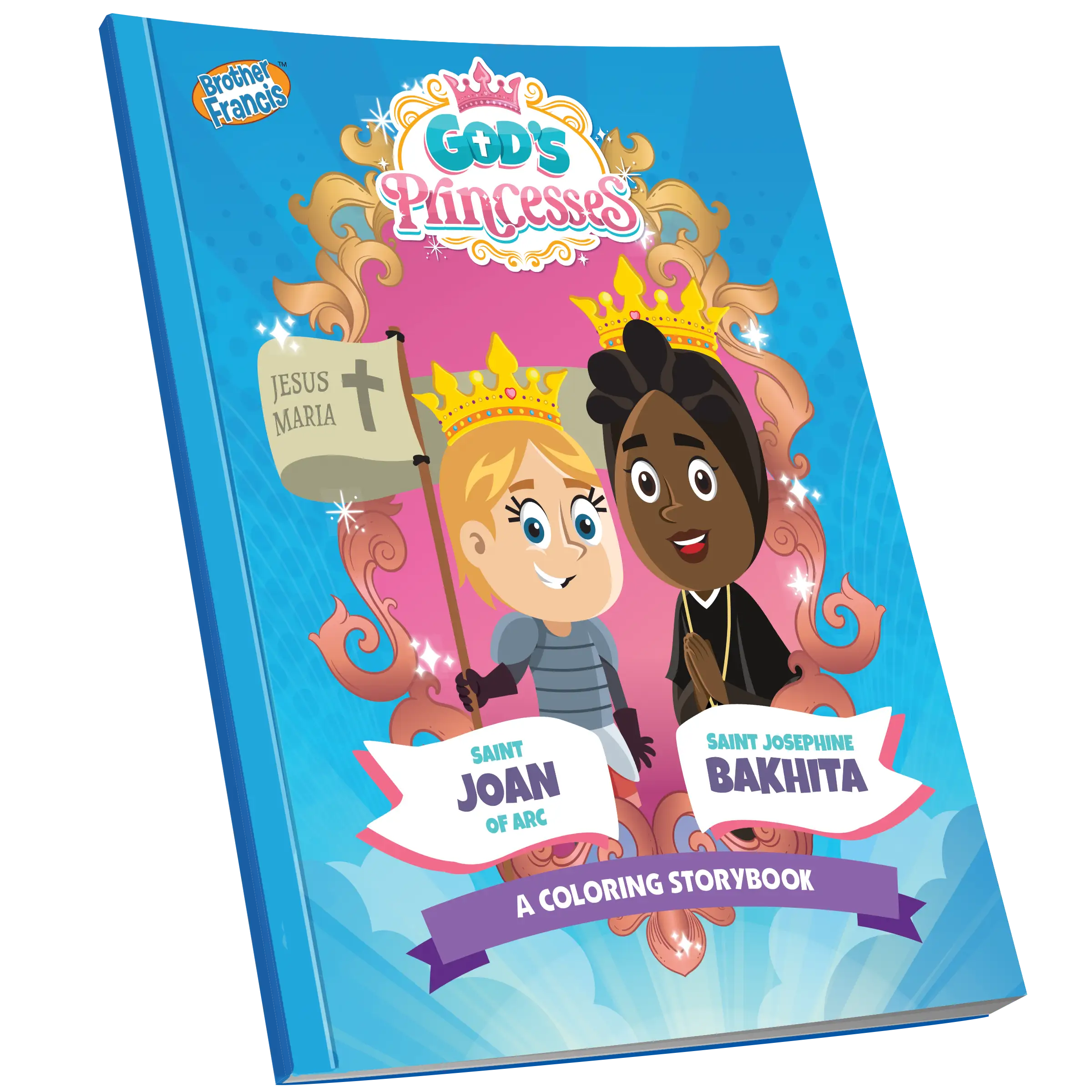 Saint Joan of Arc and Saint Josephine Bakhita coloring storybook