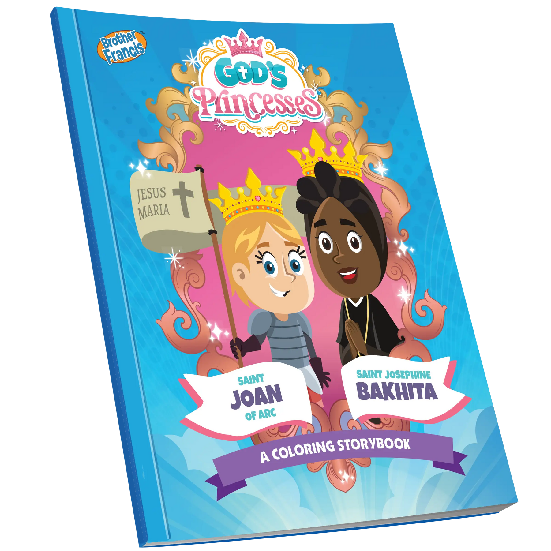 Saint Joan of Arc and Saint Josephine Bakhita coloring storybook