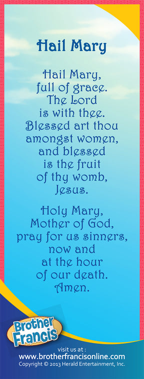 Bookmark - Hail Mary prayer