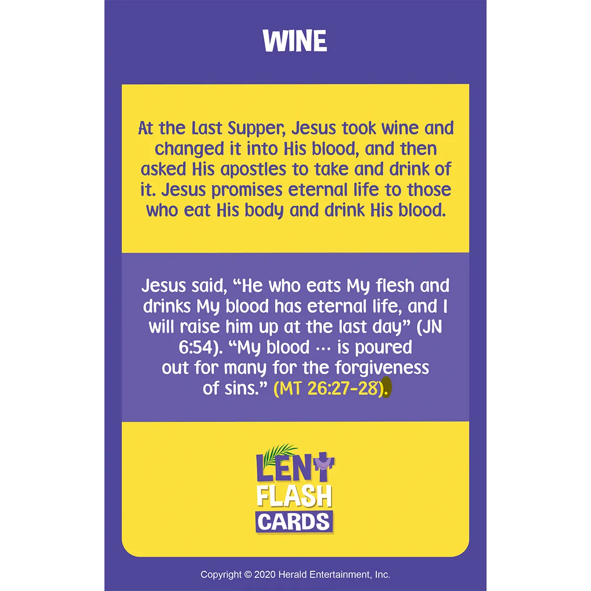 Lent Flash Cards