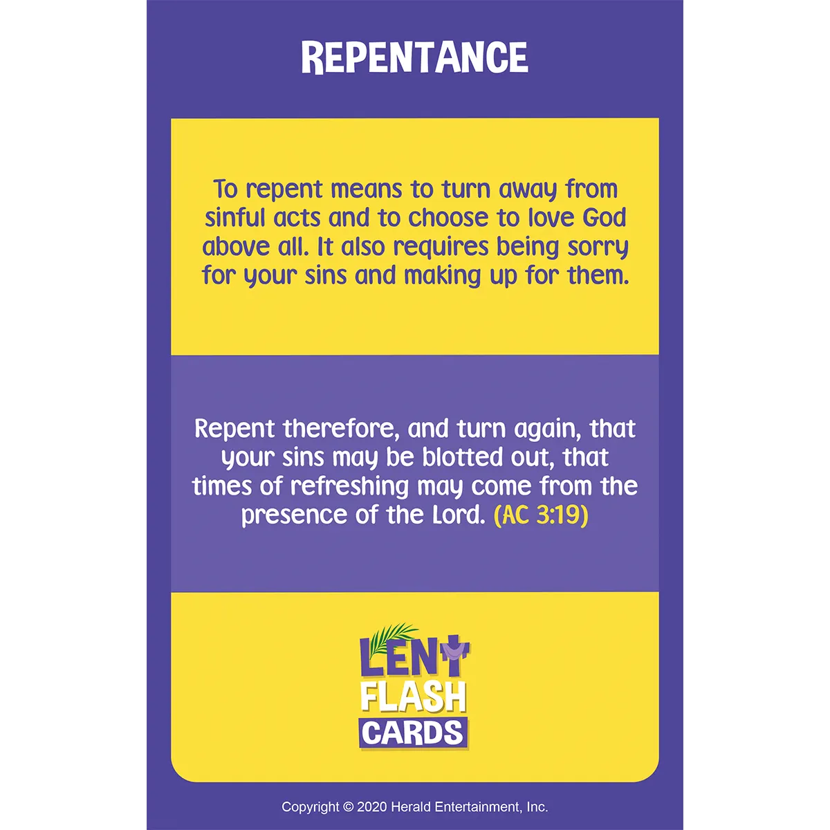 Lent Flash Cards