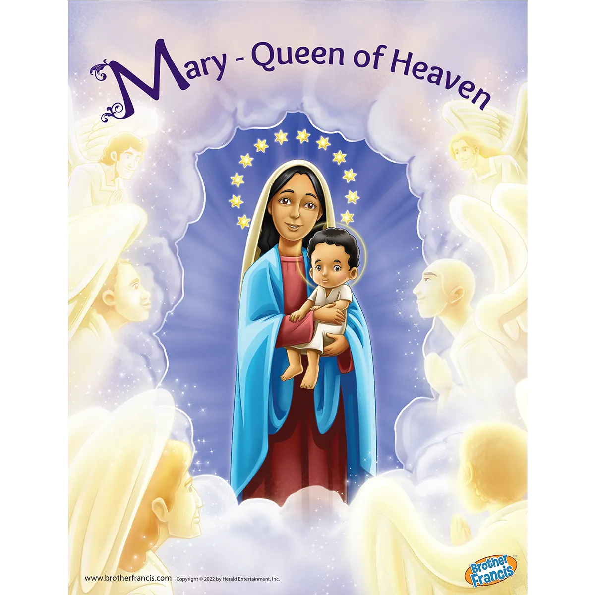 Brother Francis Mini Poster - Mary - Queen of Heaven