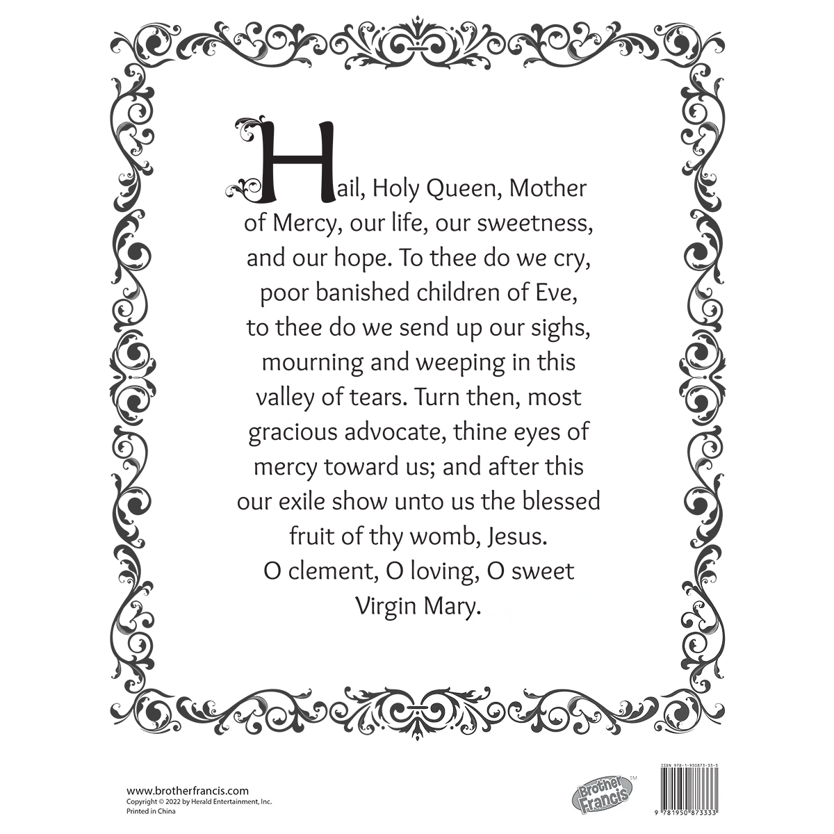 Brother Francis Mini Poster - Mary - Queen of Heaven