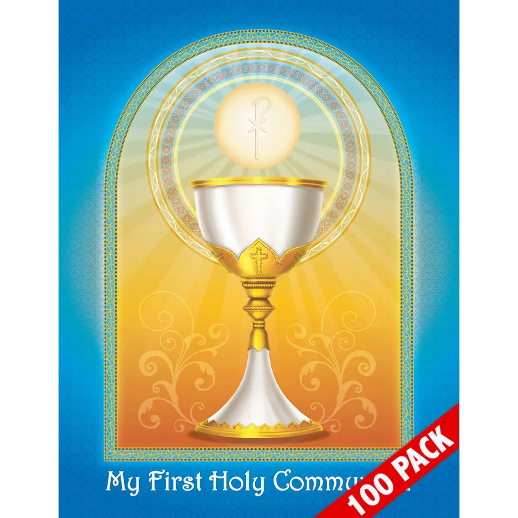 100 Pack of Brother Francis Mini Poster - My First Holy Communion