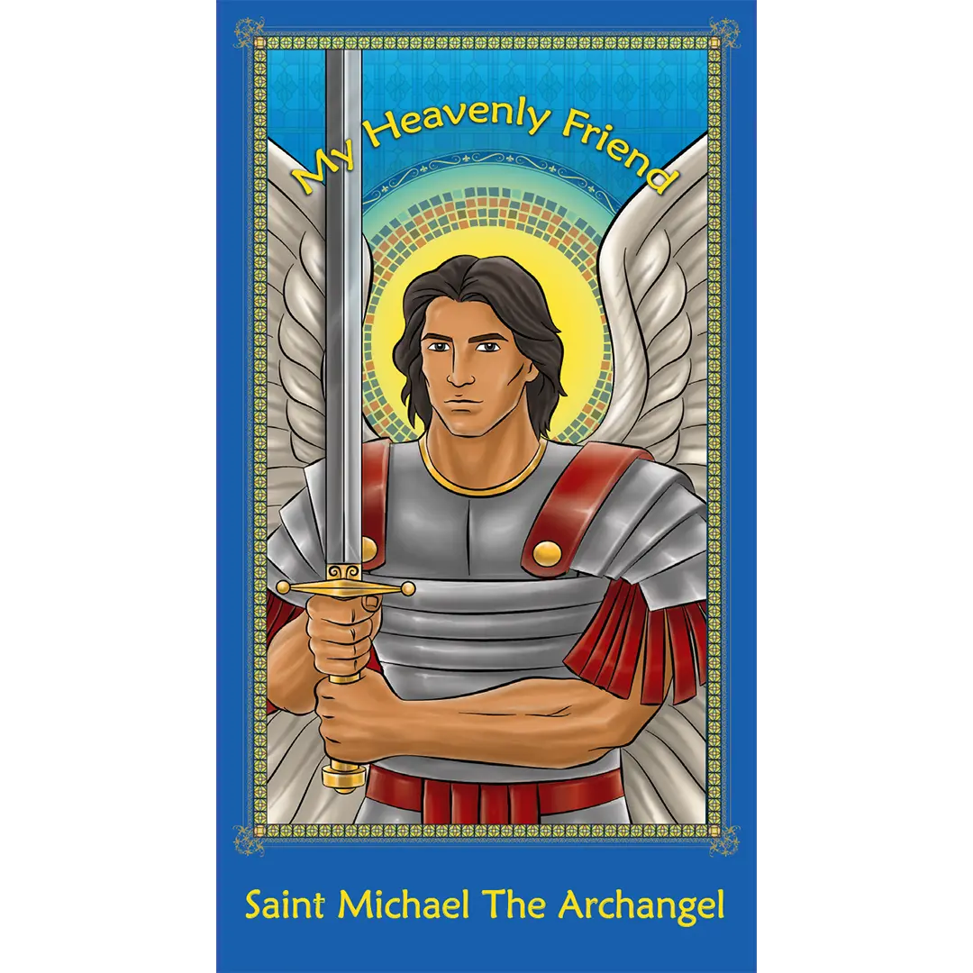 ST MICHAEL THE ARCHANGEL Prayer Card & Medal PACK OF TWO - Foto 1