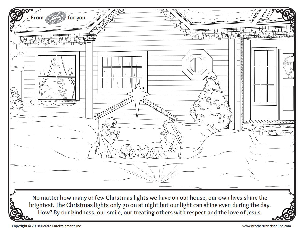 Download and Print - Advent Coloring Page "Nativity Scene"