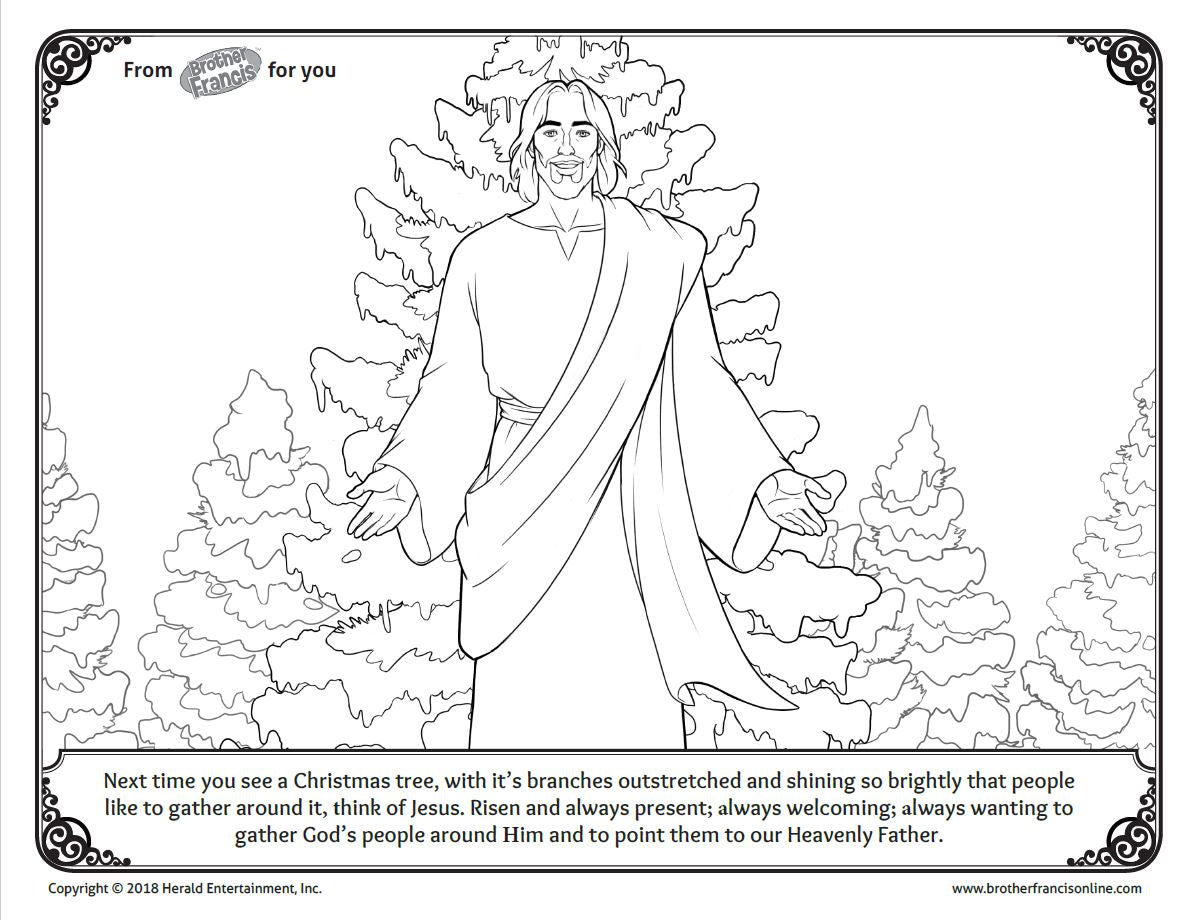 Download and Print - Advent Coloring Page "Christmas Tree"