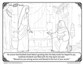 Download and Print - Advent Coloring Page "Saint Elizabeth"