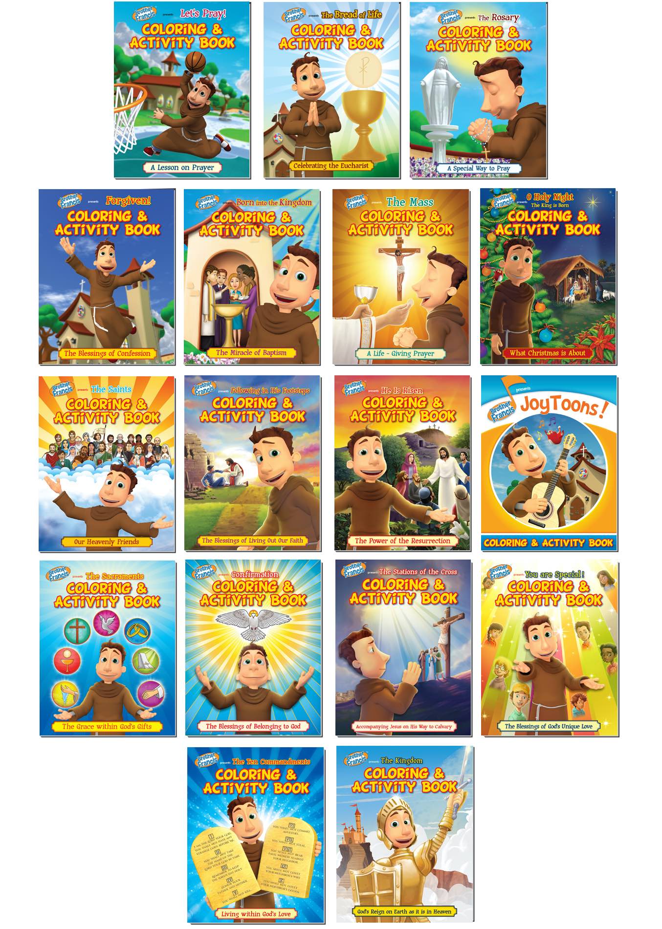 Brother Francis Coloring Books  - Set of 17