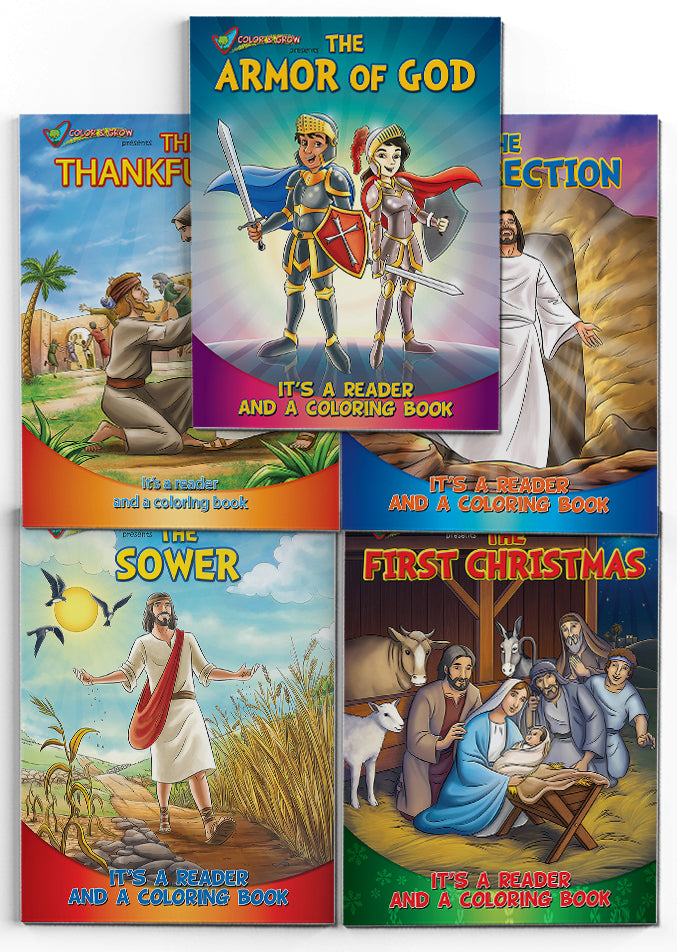 Color and Grow Series - Set of 5 Coloring Books