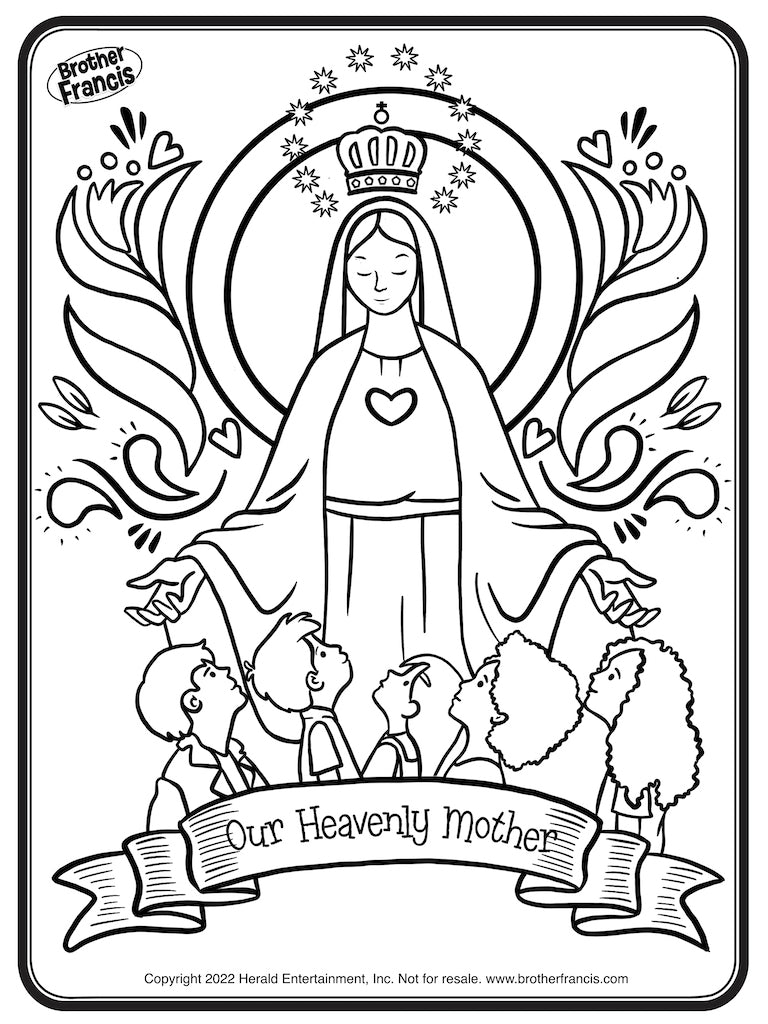 Download and Print - Coloring Page "Mary - Our Heavenly Mother"