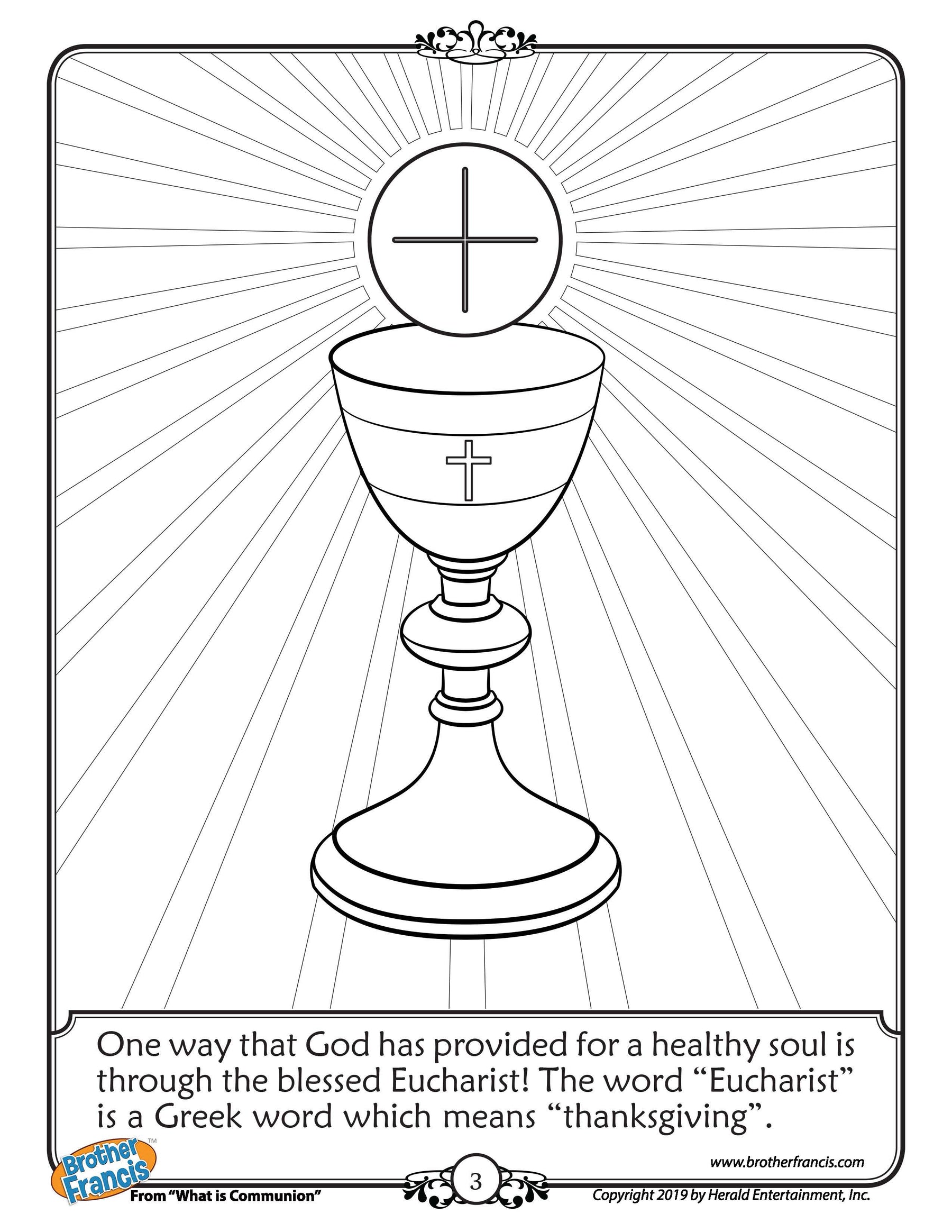 Download and Print - The Eucharist Coloring Page