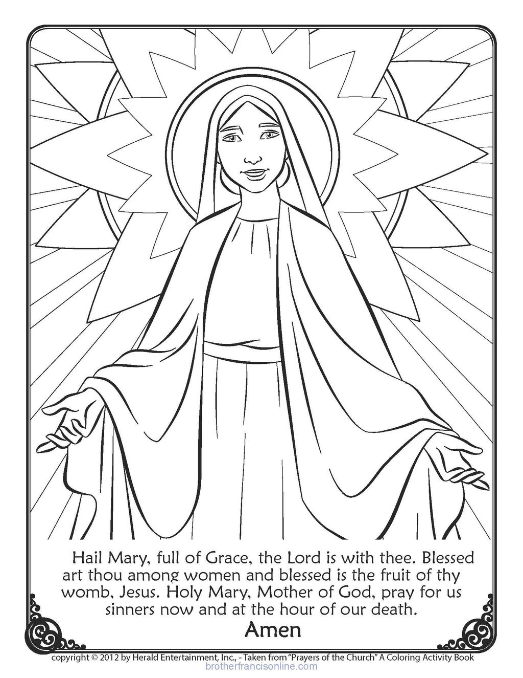 Download and Print - Hail Mary for Free Printable Hail Mary Prayer