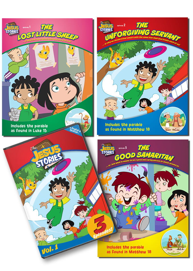 The Jesus Stories Bundle: Volume 1 DVD and 3 Coloring Books