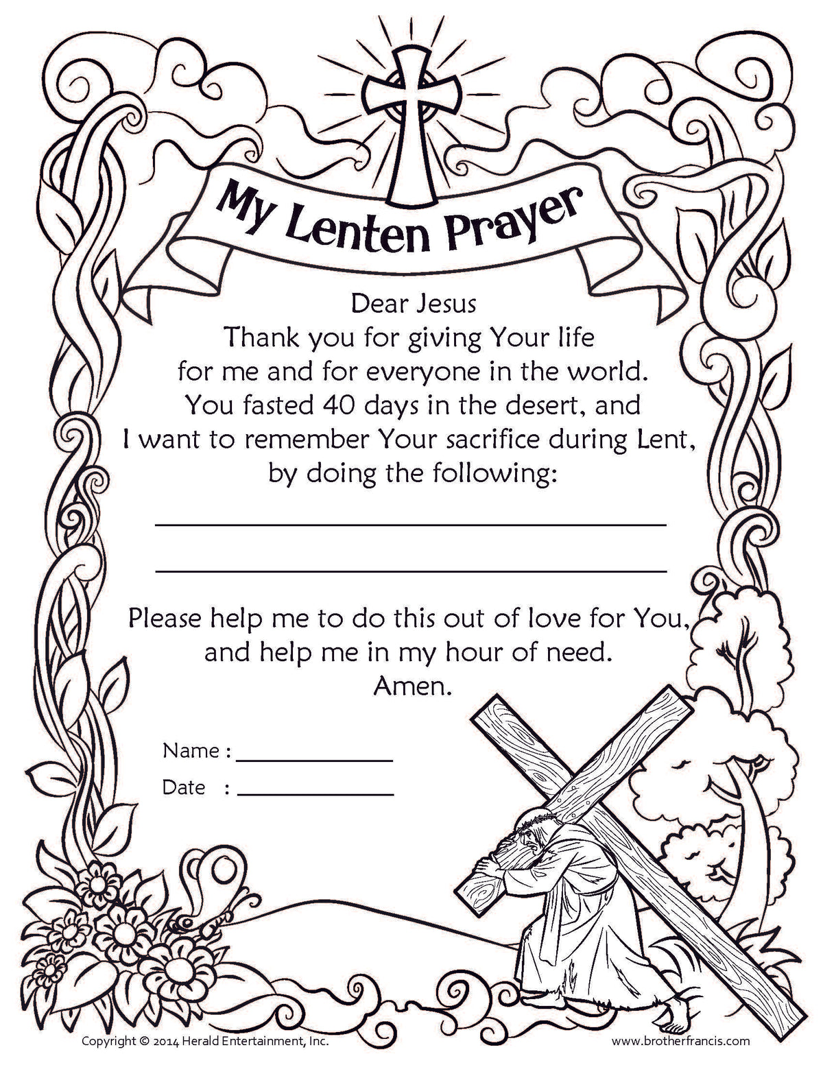 Download and Print - My Lenten Prayer