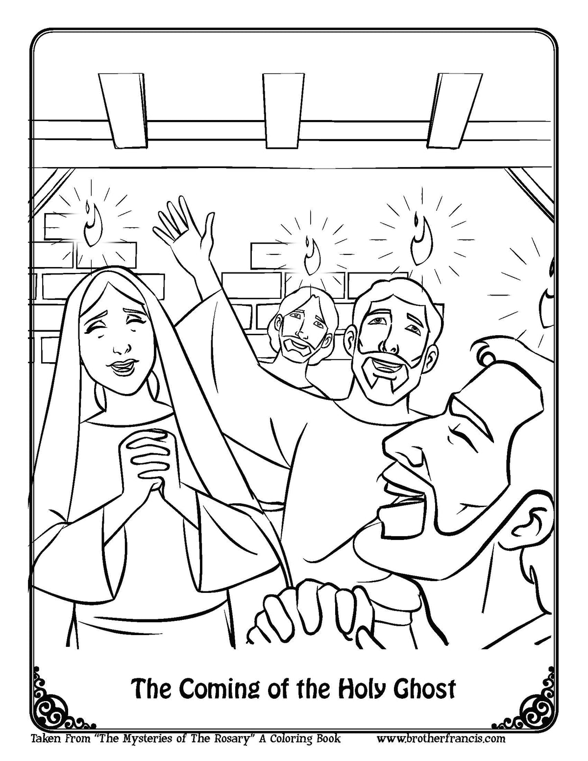 Download and Print Pentecost Coloring Pge