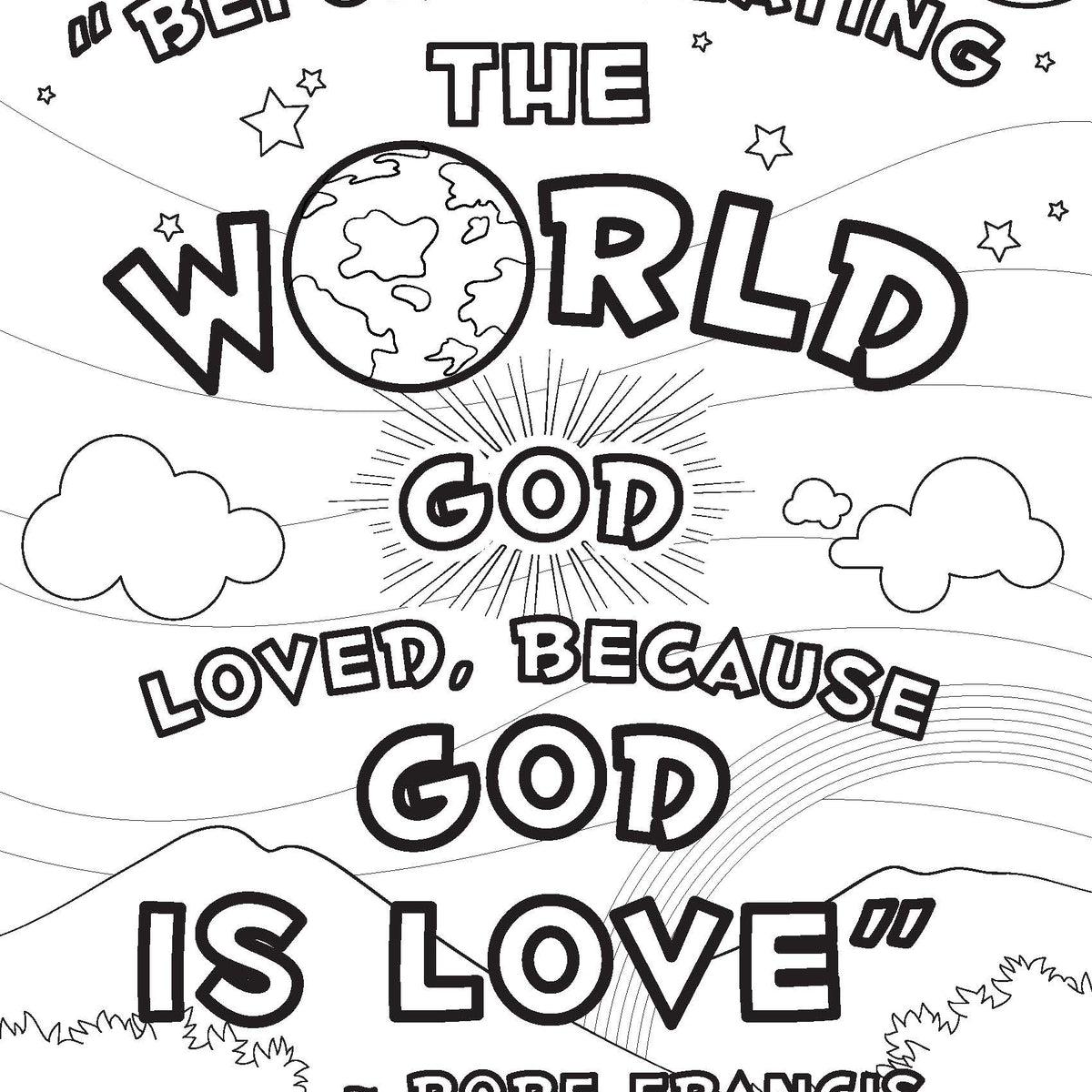 God Without Color Coloring Sheet God Primary@work: February 2012