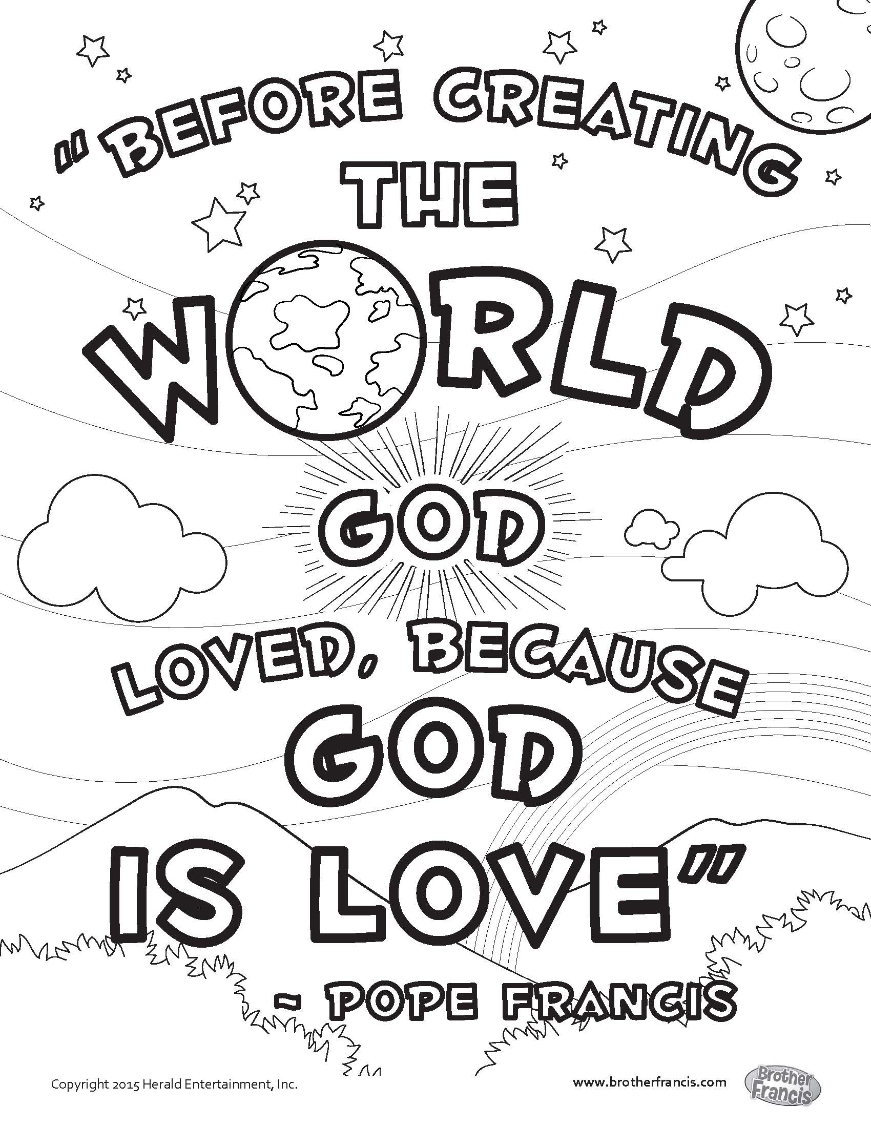 Download and Print - God is Love Coloring Page