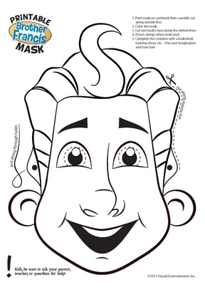 Download and Print - Brother Francis Mask Activity - B&W and Color